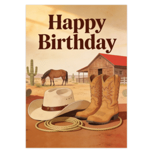 Western Birthday Card